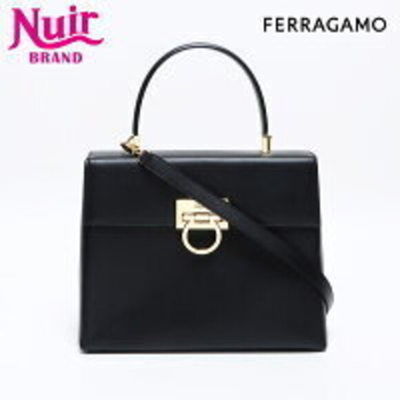 Salvatore Ferragamo Handbags - Salvatore Ferragamo Gancini Handbag Black
